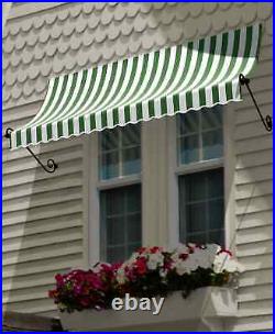 Awntech 4-Feet Charleston WindowithEntry Awning, 44 by 24-Inch, Green/White