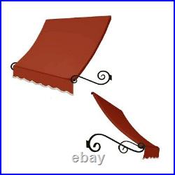 Awntech 5-Feet Charleston WindowithEntry Awning, 44 by 24-Inch, Terra Cotta (Red)