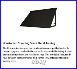 Awntech Houstonian Standing Seam MetalAwning. 24D x 44W x 24H