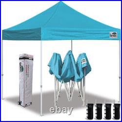 Basic Pop up Canopy 10x10 Instant Outdoor Party Portable Folded with Wheeled Bag