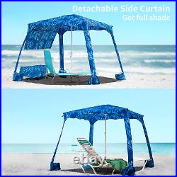 Beach Cabana, 6.2'×6.2' Beach Canopy, Easy Set up and Take Down, Cool Cabana Bea
