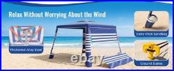 Beach Cabana, UPF 50+ Beach Tent Sun Shelter, 8 x 8 ft Large Pop Up Beach Canopy