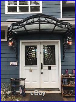 Beautiful Wrought Iron Victorian Style Canopy With Safety Glass Cct1