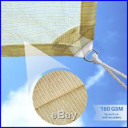 Beige Customize Straight Edge Sun Shade Sail Outdoor Patio Awning UV Pool Cover