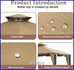 Beige Replacement Cover for Monterey Gazebo Model L-Gz215Pst-4