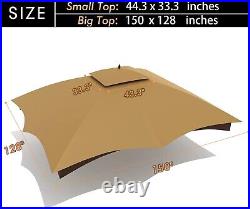 Beige Ripstop Replacement Top for Lowe'S Allen Roth 10X12 Gazebo Model #Gf12S004