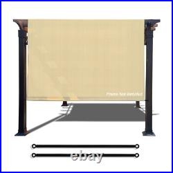 Beige Universal Pergola Shade Cover Canopy Replacement with Heavy Duty Metal Rods