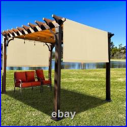 Beige Universal Pergola Shade Cover Canopy Replacement with Heavy Duty Metal Rods