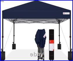 Best Choice Products 12x12ft 1-Person Setup Pop Up Canopy Tent Instant, Navy Blue