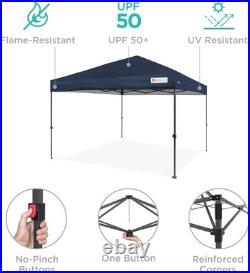 Best Choice Products 12x12ft 1-Person Setup Pop Up Canopy Tent Instant, Navy Blue
