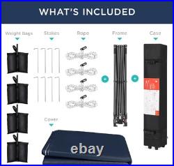 Best Choice Products 12x12ft 1-Person Setup Pop Up Canopy Tent Instant, Navy Blue