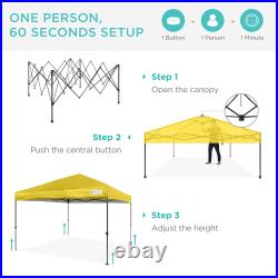 Best Choice Products One-Person Setup Instant Pop Up Canopy Case 4 12x12ft