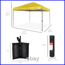 Best Choice Products One-Person Setup Instant Pop Up Canopy Case 4 12x12ft