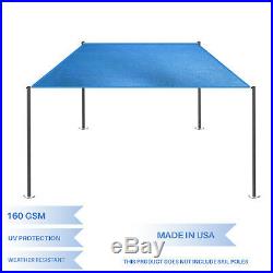 Blue Customize Straight Edge Sun Shade Sail Outdoor Patio Awning UV Pool Cover