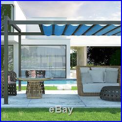 Blue Customize Straight Edge Sun Shade Sail Outdoor Patio Awning UV Pool Cover