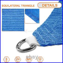 Blue Sun Shade Sail Permeable Equilateral Triangle Canopy Lawn Patio Pool Awning