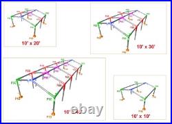 Boat Port OD 1-1/2 Pipe High Peck Canopy Fittings Kit for 10' x10'/20'/30'/40