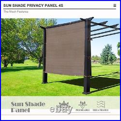 Breathable Patio/Pergola 90% Sun Shade Panel Cover withgrommets on 4 sides Brown