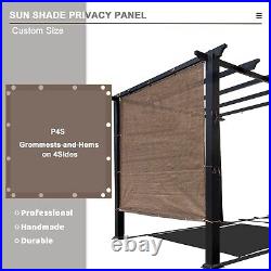Breathable Patio/Pergola 90% Sun Shade Panel Cover withgrommets on 4 sides Brown