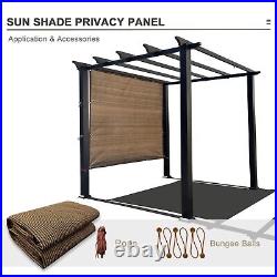 Breathable Patio/Pergola 90% Sun Shade Panel Cover withgrommets on 4 sides Brown