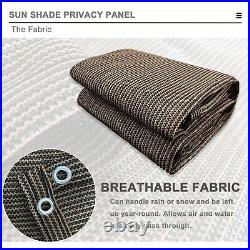 Breathable Patio/Pergola 90% Sun Shade Panel Cover withgrommets on 4 sides Brown