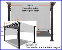 Breathable Pergola Replacement Cover Canopy Shade Cover with Rod Pocket in Beige