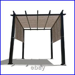 Breathable Pergola Replacement Cover Panel Canopy Shade Cover withRod Pocket Brown