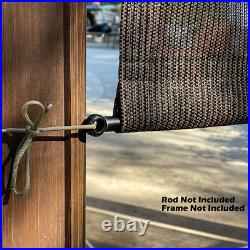 Breathable Pergola Replacement Cover Panel Canopy Shade Cover withRod Pocket Brown