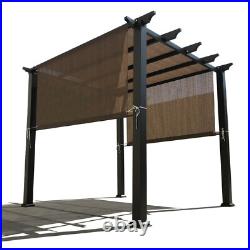 Breathable Pergola Replacement Cover Panel Canopy Shade Cover withRod Pocket Brown