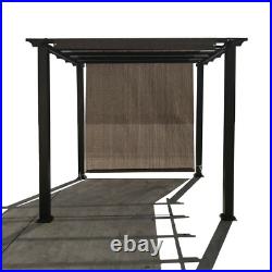 Breathable Pergola Replacement Cover Panel Canopy Shade Cover withRod Pocket Brown