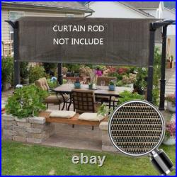 Breathable Pergola Replacement Cover Panel Canopy Shade Cover withRod Pocket Brown