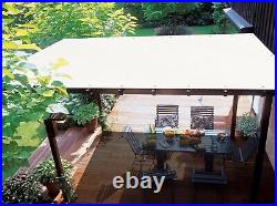 Breathable Pergola Sun Shade Panel Cover Patio 90% Shade Canopy withGrommet White