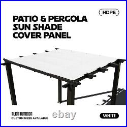 Breathable Pergola Sun Shade Panel Cover Patio 90% Shade Canopy withGrommet White