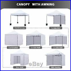 CASCAD CANOPY 10' x10' Ez Pop Up Canopy Tent with DIY Banner Awning-Outdoor