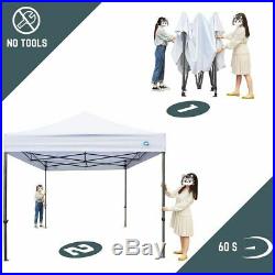 CASCAD CANOPY 10' x10' Ez Pop Up Canopy Tent with DIY Banner Awning-Outdoor
