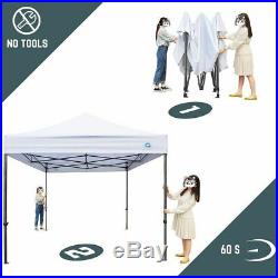 CASCAD CANOPY 10' x10' Ez Pop Up Canopy Tent with Removable DIY Banner Outdoor