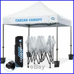 CASCAD CANOPY 10' x10' Outdoor Canopy Ez Pop Up Tent with Removable DIY Banner