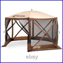 CLAM Quick-Set Escape 11.5 x 11.5 Ft Portable Outdoor Camping Shelter, Brown