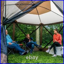 CLAM Quick-Set Escape 11.5 x 11.5 Ft Portable Outdoor Camping Shelter, Brown CLAM Quick-Set Escape 11.5 x 11.5 Ft Portable Outdoor Camping Shelter, Brown