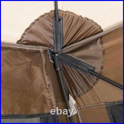 CLAM Quick-Set Escape 11.5 x 11.5 Ft Portable Outdoor Camping Shelter, Brown