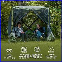 CLAM Quick-Set Traveler 6 x 6 Ft Portable Outdoor 4 Sided Canopy Shelter, Green