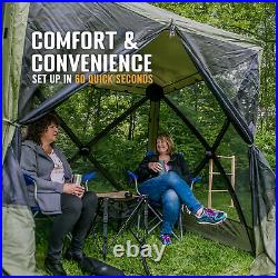 CLAM Quick-Set Traveler 6 x 6 Ft Portable Outdoor 4 Sided Canopy Shelter, Green
