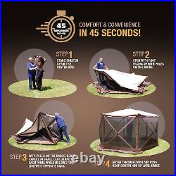 CLAM Quick-Set Traveler 6 x 6 Ft Portable Outdoor 4 Sided Canopy Shelter, Green