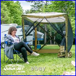 CLAM Quick-Set Traveler 6 x 6 Ft Portable Outdoor 4 Sided Canopy Shelter, Green