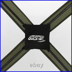 CLAM Quick-Set Traveler 6 x 6 Ft Portable Outdoor 4 Sided Canopy Shelter, Green