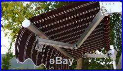 CLEARANCE! 13ft×11.5ft Retractable Awning Home Patio Cover &Yard Sun Shade