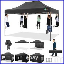 COBIZI 10'x15' Heavy Duty Pop up Canopy with 4 Sidewalls Commercial Outdoor Tent
