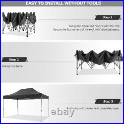 COBIZI 10'x15' Heavy Duty Pop up Canopy with 4 Sidewalls Commercial Outdoor Tent