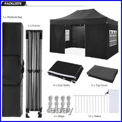 COBIZI 10'x15' Heavy Duty Pop up Canopy with 4 Sidewalls Commercial Outdoor Tent