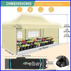 COBIZI 10'x20' Pop up Canopy with Awning Heavy Duty Outdoor Vendor Party Tent